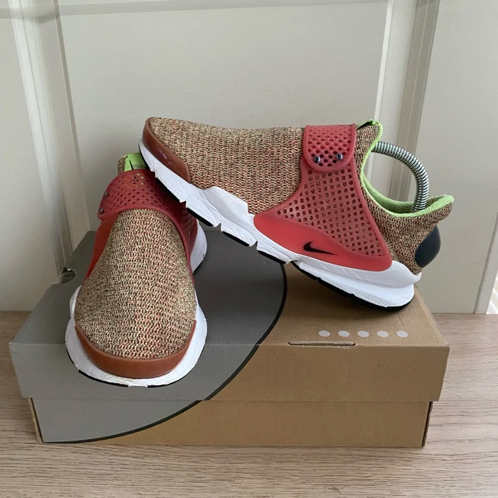 RARE 2016 Nike Sock Dart SE Ghost Green/Hot Punch Women Sneakers - SZ 8 - Picture 5 of 15